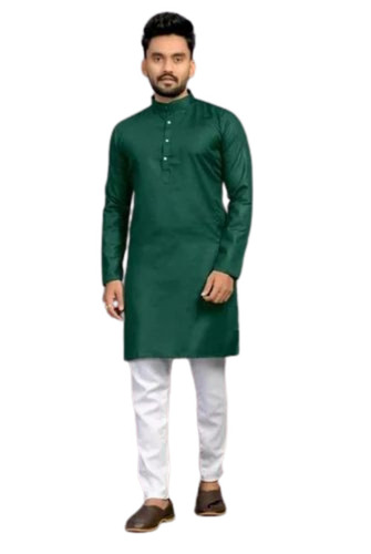 Men Solid Plain Cotton Kurta