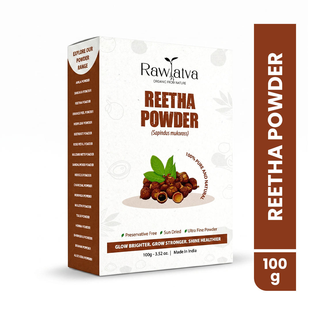 Raw Tatva Reetha Powder 100G - Direction: Face