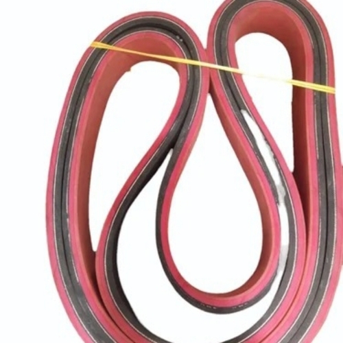 Rubber Feeder Belts - Color: Red And Black