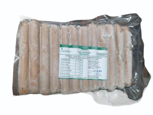 Vegetarian Cheese Sausage - Wheat Protein, 600g Packet, No Preservatives Added | Food Grade, For Cooking