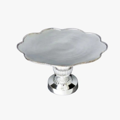 Aluminium Silver Plated Cake Stand - Material: Aluminum