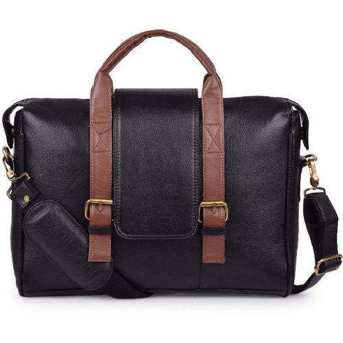 Black Leather Laptop Bag