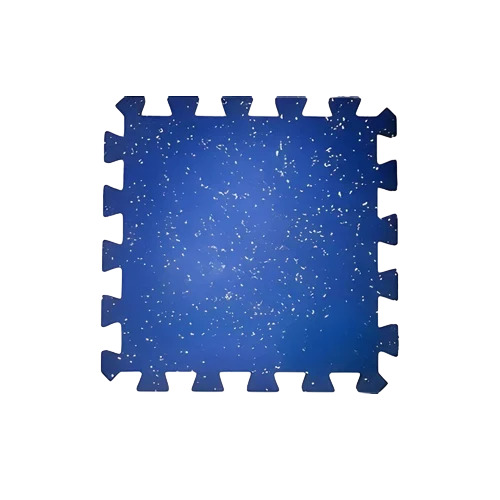 Blue Rubber Interlocking Gym Mat