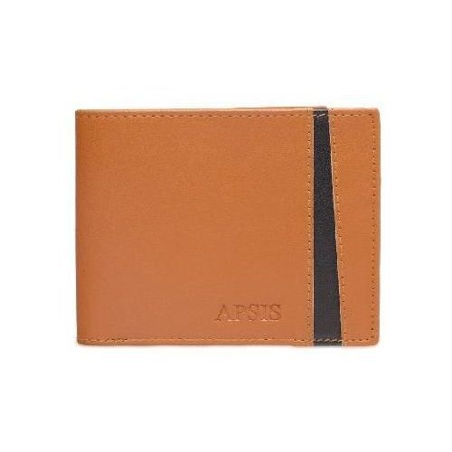 Men Tan Solid Two Fold Wallet