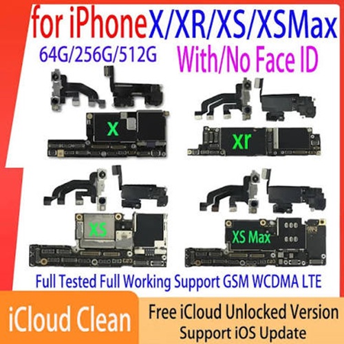 Original Motherboard For iPhone X Xr Xs Max Pro Max Logic Board with Face Id