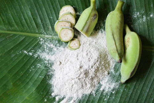 500G Dehydrated Raw Banana Powder - Color: White