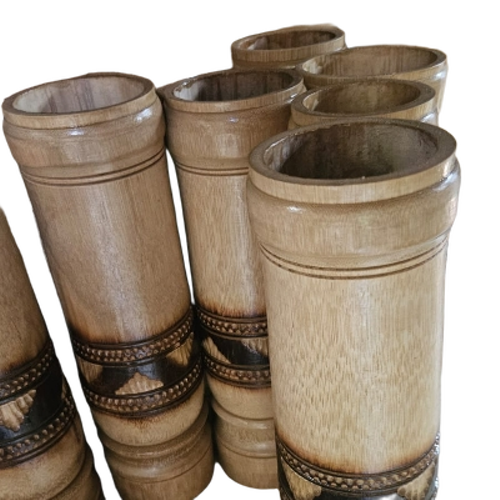 Bamboo Flower Vase - Color: Brown
