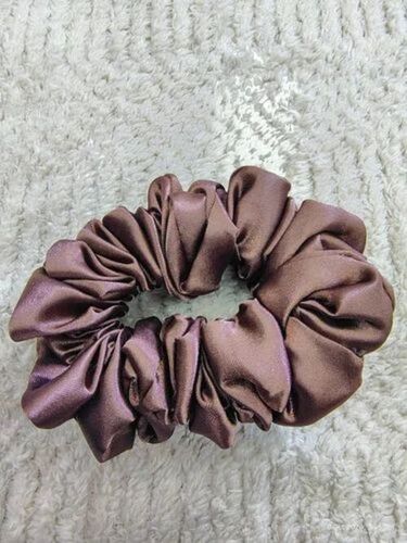 Beige Satin Hair Scrunchies