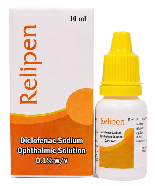 Diclofenac Sodium Ophthalmic Solution 0.1% W/V Eye Drops - Physical Form: Liquid
