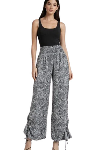 Ladies Polyester Hand Block Printed Palazzo