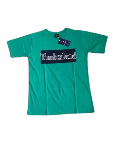 Men Green Color Round Neck T Shirt - Age Group: Adults