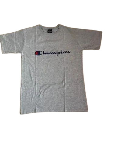 Men Grey Color Round Neck T Shirt