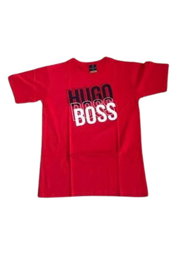 Men Red Color Round Neck T Shirt