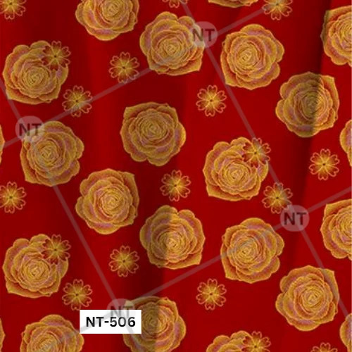 Floral Polyester Warp Knit Fabric