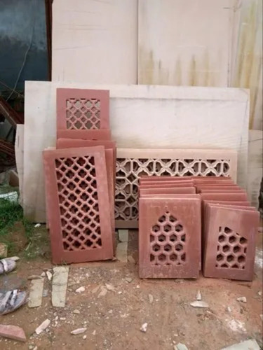 Red Railing Stone Jali