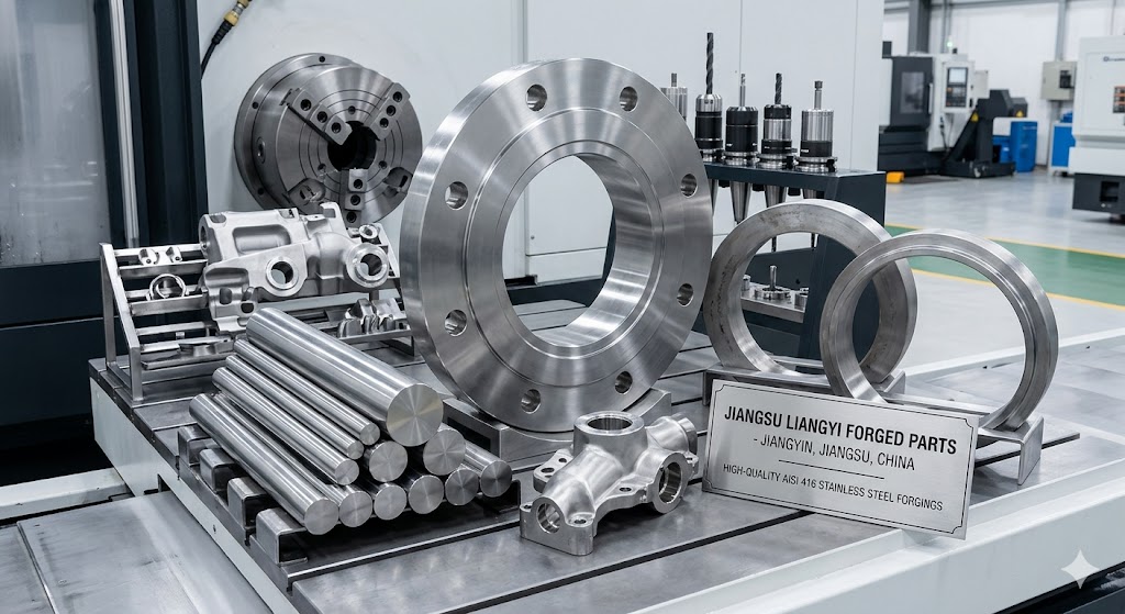 Aisi 416 Uns S41600 1.4005 Free-Machining Forgings For Pumps Valves Compressors Shafts Gears Studs Impellers Precision Parts - Dimension (L*W*H): Customized Millimeter (Mm)