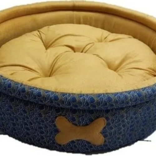 Designer Round Velvet Pet Bed
