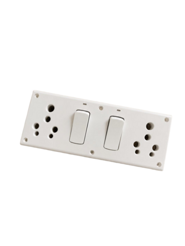 Double Combined 2 Way Sockets And 2 Way Switches