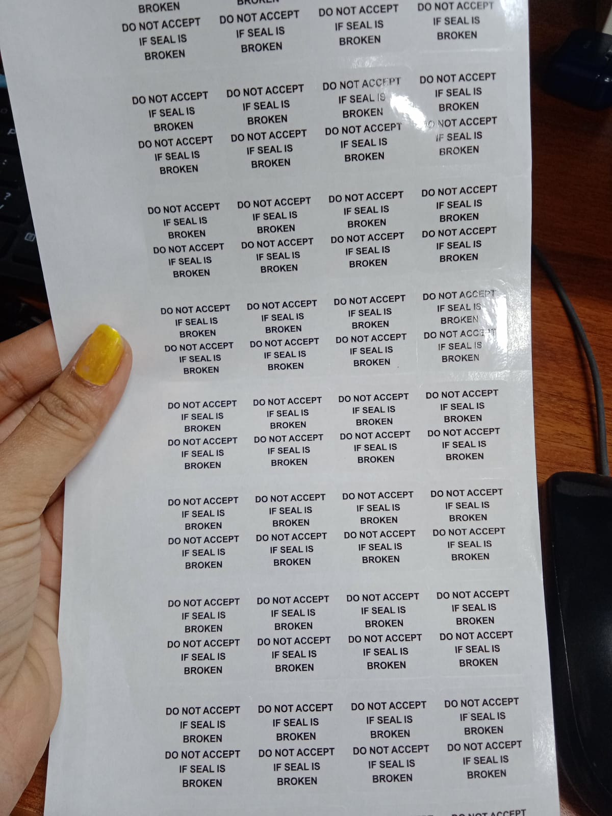 Hologram Transparent Sticker