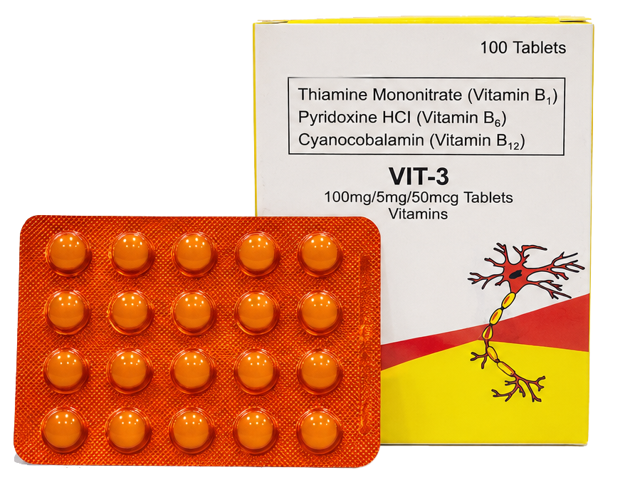 Khrizmed Thiamine Mononitrate Vitamin B1 Pyridoxine Hcl Vitamin B6 Cyanocoalamin