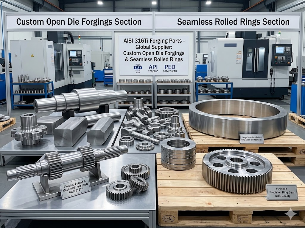 Aisi 316Ti Uns S31635 1.4571 Ti-Stabilised Forgings For Chemical Petrochemical Pressure Equipment Valve Bodies Tube Sheets Flanges Rings - Color: Silver