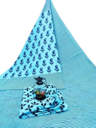 Cotton Hand Block Printed Saree