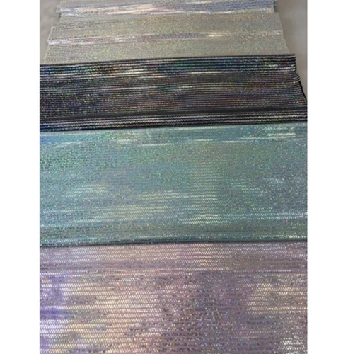 Interlock Satin Fabrics With Rainbow Foil