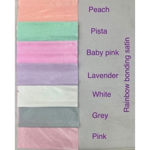 Rainbow Bonding Satin Fabrics