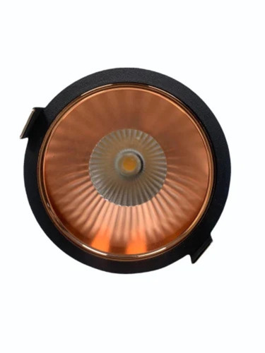 12W Led Trimless Cob With Black Body & Rose Gold Reflector Downlight - Features: Durable