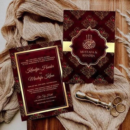 Gold Foil Wedding Cards
