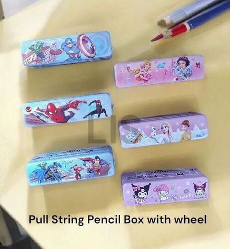 Pull String Metal Pencil Box