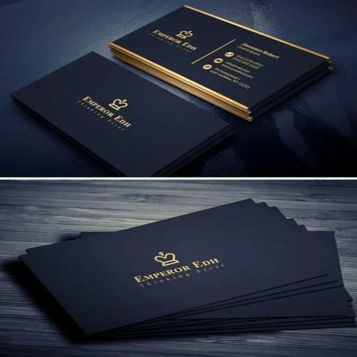 Velvet Gold Die Cut Visiting Card (500gsm)