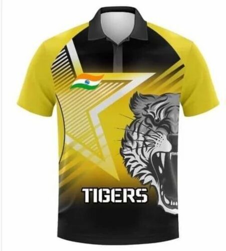 Yellow Polyester Sublimation T Shirt