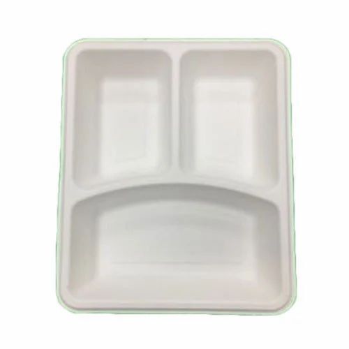 3 Compartment Disposable Plate