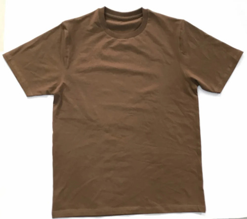 Brown Round Neck Men T Shirt