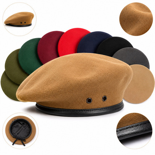 Military Beret Caps 100% Wool - Age Group: All