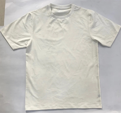White Round Neck Men T Shirt