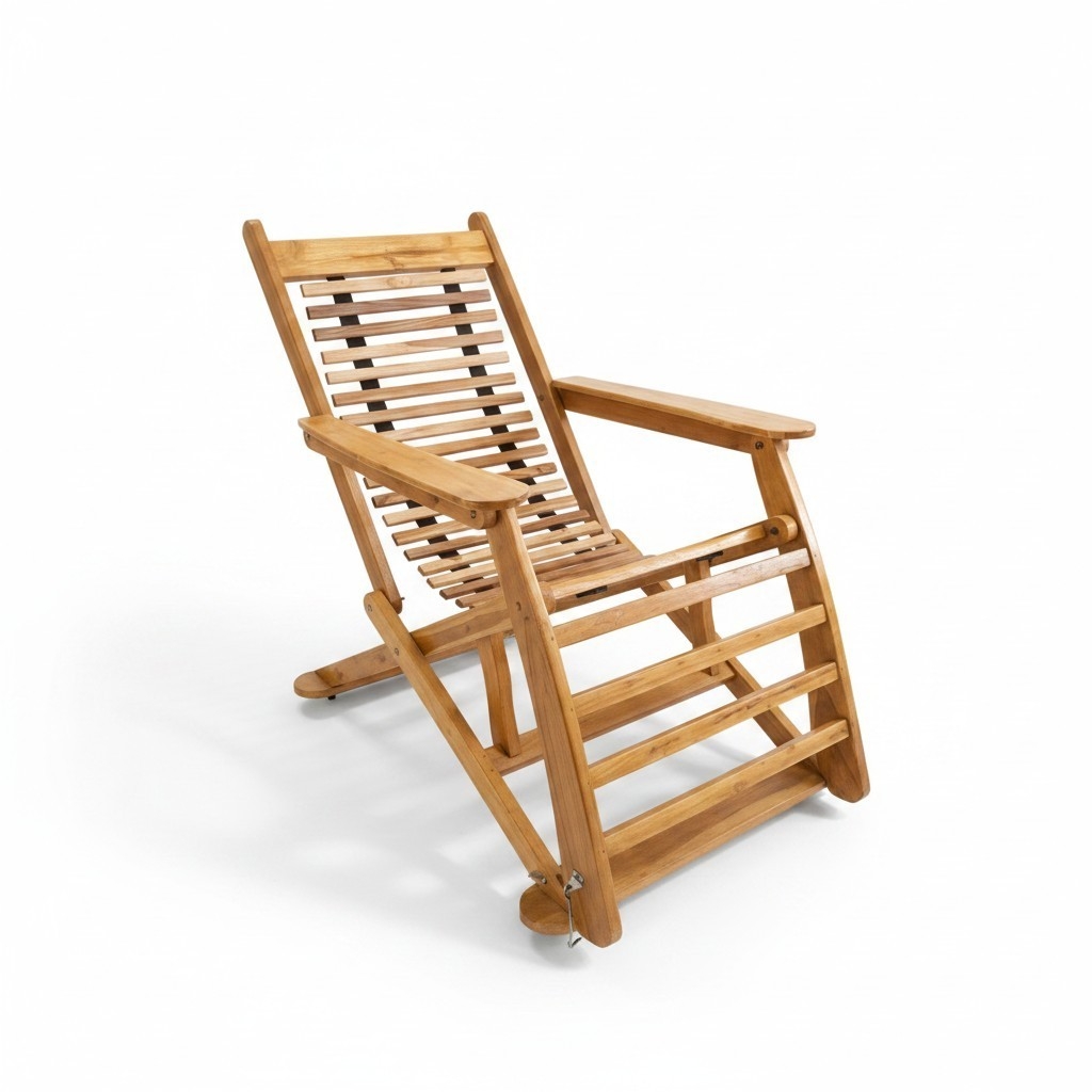 Wooden Teak Wood Recliner Chair