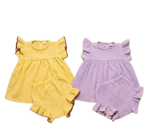 Baby Muslin Frock - Age Group: 0-2 Years
