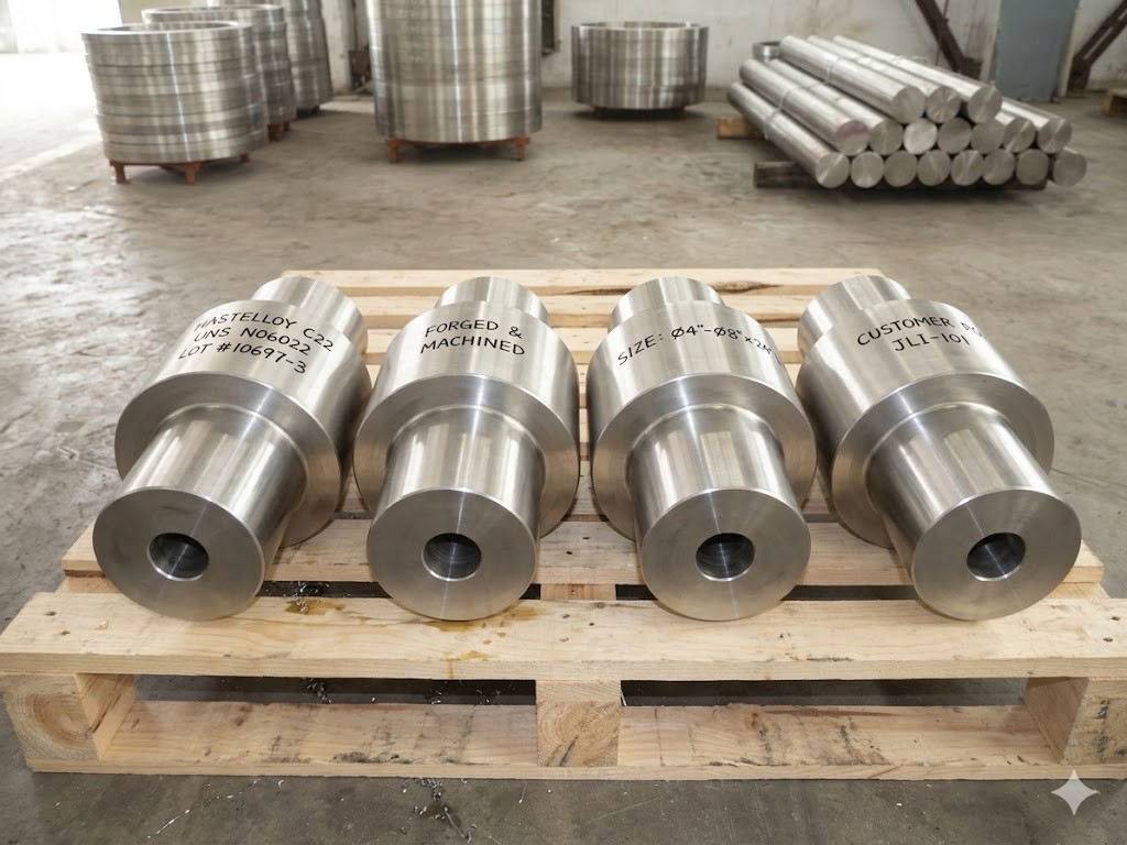 Hastelloy C-22 Uns N06022 Ni-Cr-Mo-W Forgings For Chemical Fgd Sour-Gas Marine Valve Parts Reactors Tube Sheets Rings - Color: Metallic Gray