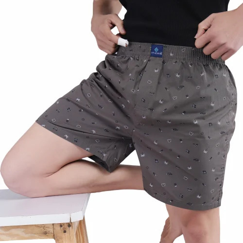 Men Lycra Cotton Outer Elastic Boxer
