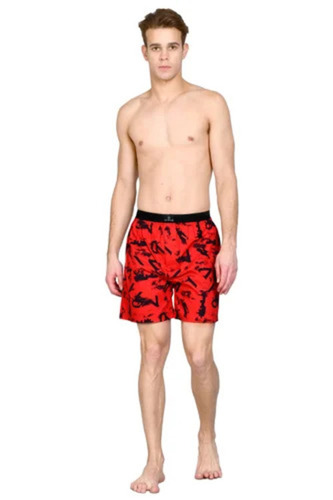 Men Printed Cotton Blend Outer Elastic Cotton Boxer