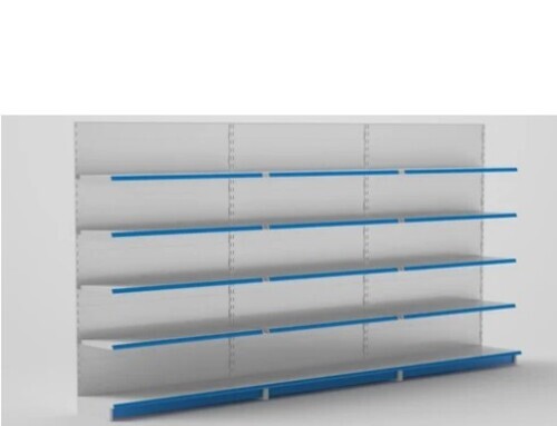 Mild Steel Supermarket Display Rack - MS, Standard Size, Various Colors | Polished Finish, Low Maintenance, 5 Shelves