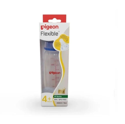 Pigeon Flexible Plastic Bottle Baby Nursing Nipple M for Plus M Babies Bpa Free200ml