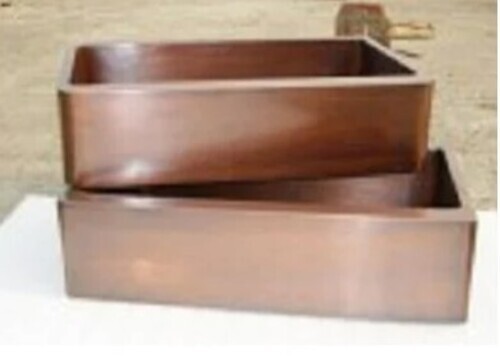 Polished Rectangular Copper Sink