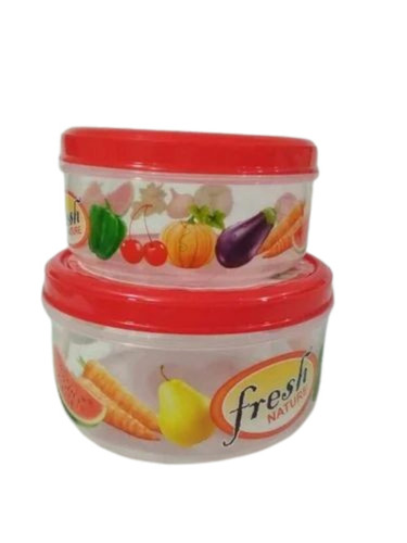 Round Plastic Container 2pc Set
