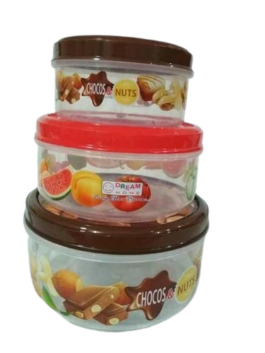Round Plastic Container 3pc Set