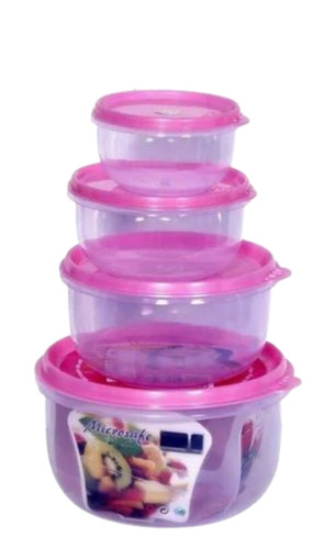 Round Plastic Container 4pc Set