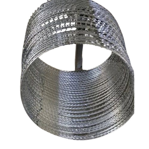 Silver Punched Tape Concertina Coil