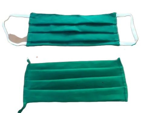 Green Cotton Face Mask